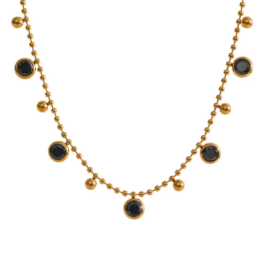 Shiny cubic zirconia chain set - product image