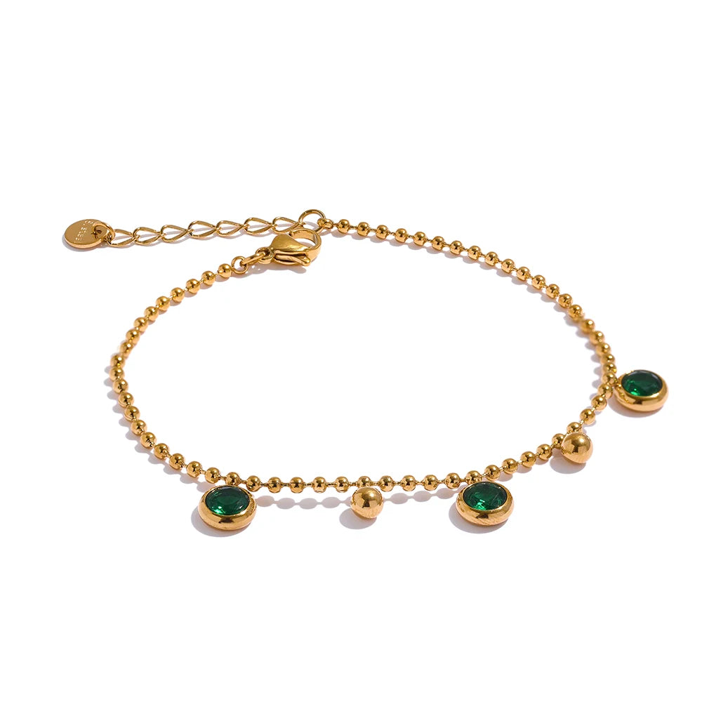 Shiny cubic zirconia chain set - product image