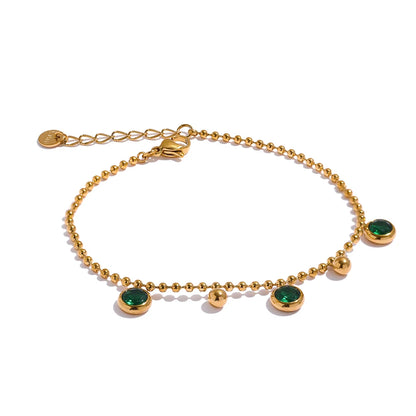 Shiny cubic zirconia chain set - product image