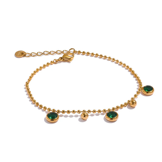 Shiny cubic zirconia chain set - product image