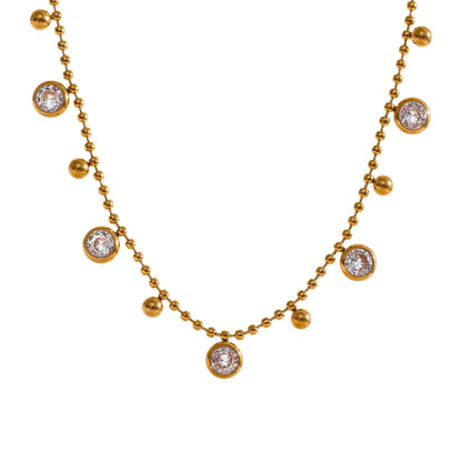 Shiny cubic zirconia chain set - product image