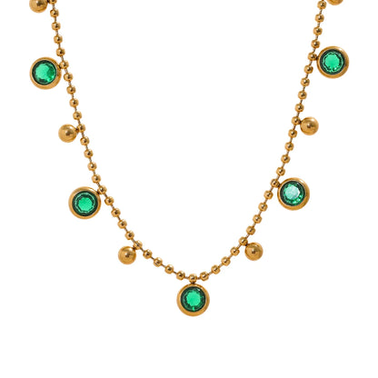 Shiny cubic zirconia chain set - product image