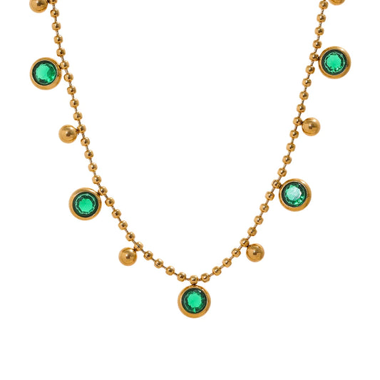 Shiny cubic zirconia chain set - product image