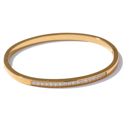 Shiny cubic zirconia daily bangle bracelet - product image