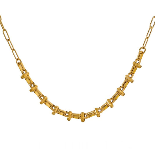 Short link chain abstract fashion necklace women - product image