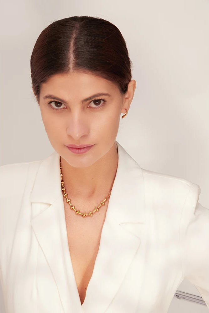 Short link chain abstract fashion necklace women - product image