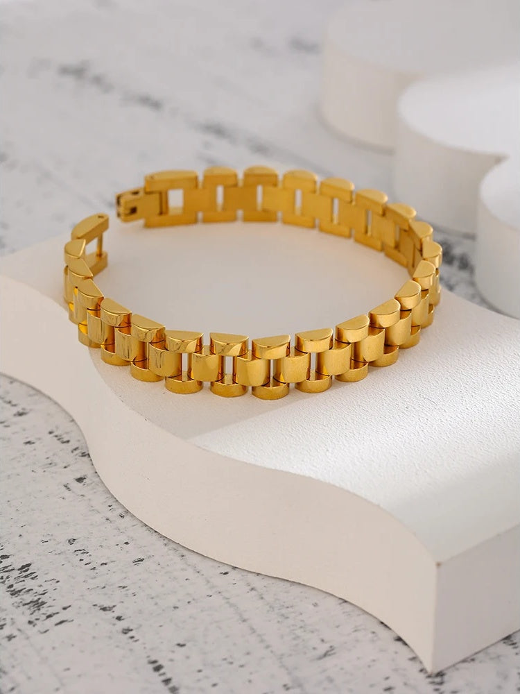 Simple heavy metal chain bracelet unisex - product image