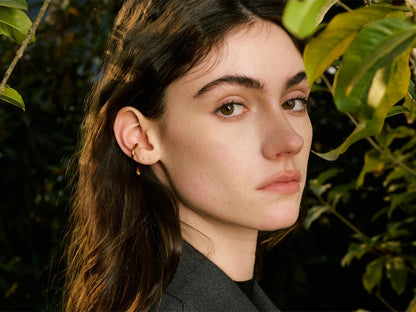 Simplified liquid bending ear bone clip earrings - product image