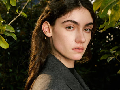 Simplified liquid bending ear bone clip earrings - product image