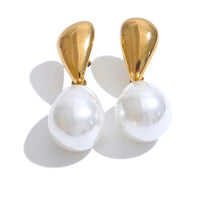 Simulated Pearls Contemporary Drop Elegant Earrings