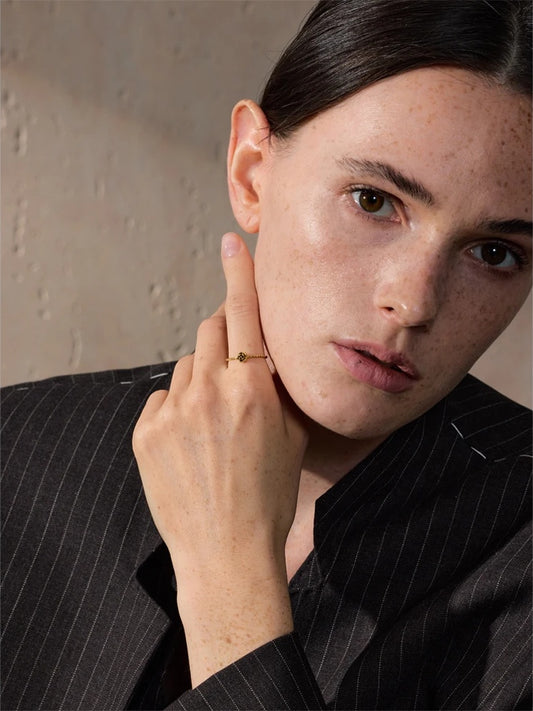 Small flower waterproof fashion contemporary ring - product image