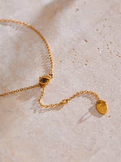 Small rectangle crystal pendant necklace - product image
