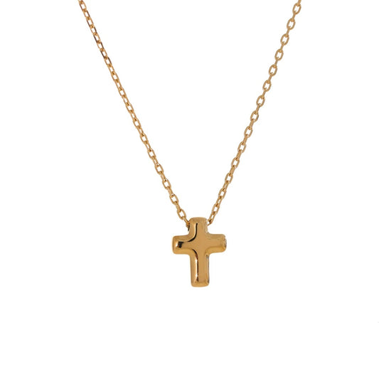 Small waterproof cross charm pendant necklace - product image