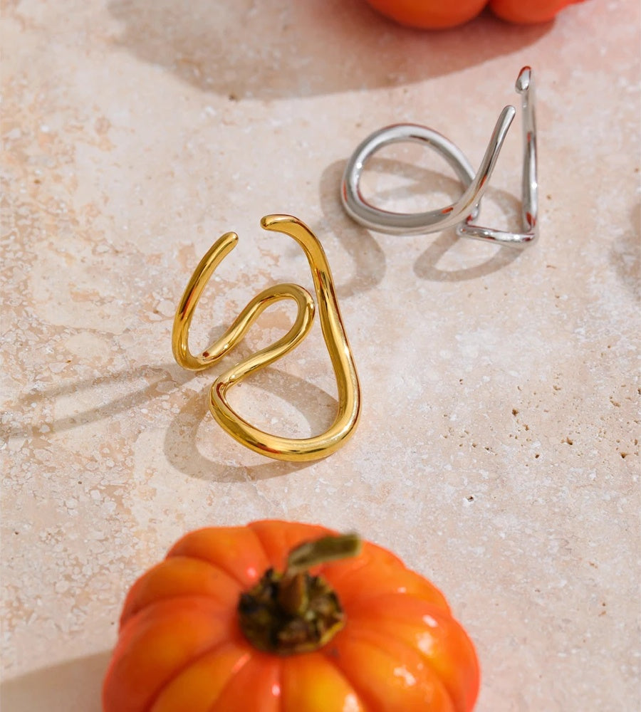 Smooth contemporary open adjustable ring - product image