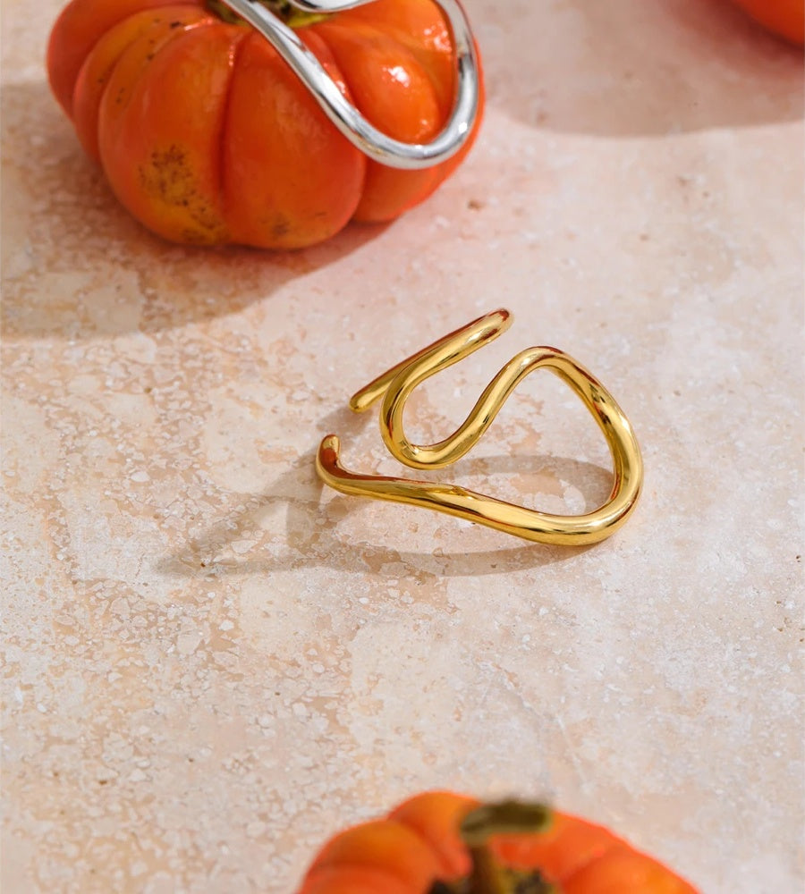 Smooth contemporary open adjustable ring - product image