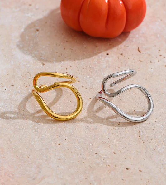 Smooth contemporary open adjustable ring - product image