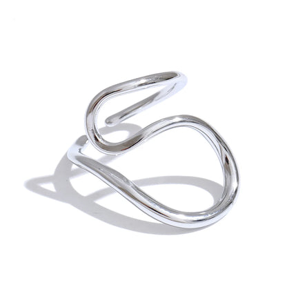 Smooth contemporary open adjustable ring - product image