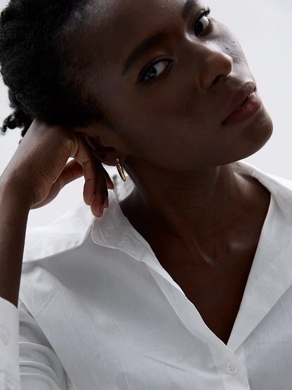 Smooth heart love chic hoop earrings - product image