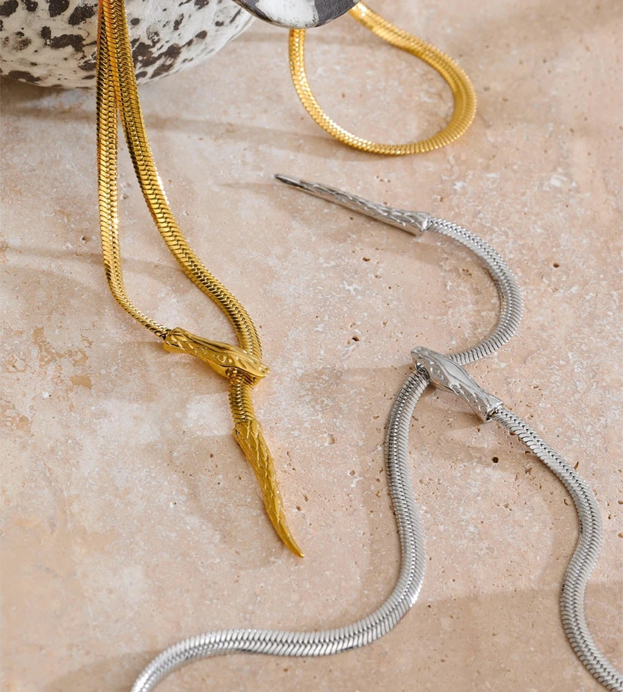 Snake chain adjustable pendant necklace - product image