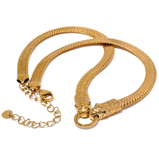 Snake chain choker temperament charm necklace - product image