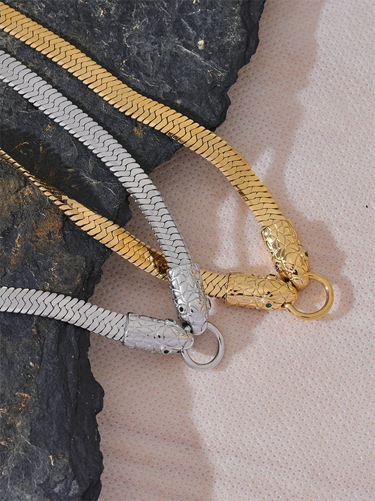 Snake chain choker temperament charm necklace - product image
