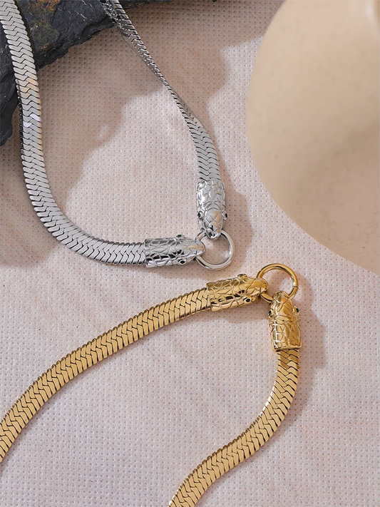 Snake chain choker temperament charm necklace - product image