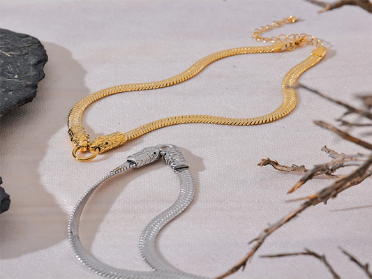 Snake chain choker temperament charm necklace - product image