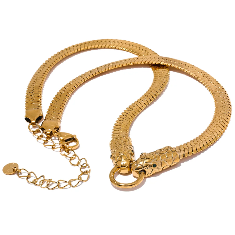 Snake chain choker temperament charm necklace - product image