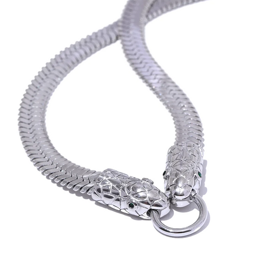 Snake chain choker temperament charm necklace - product image