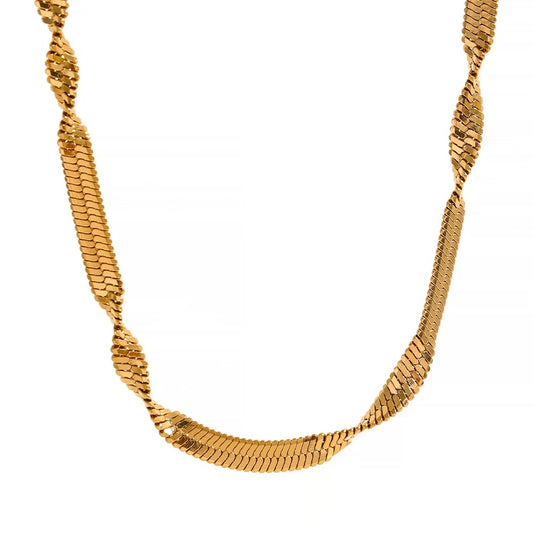 Snake chain necklace bracelet jewelry set - product image