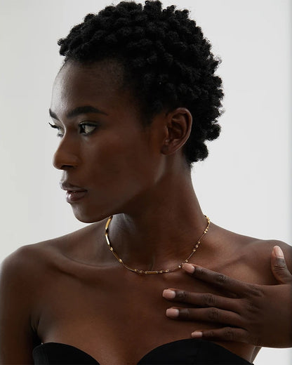 Snake chain necklace bracelet jewelry set - product image