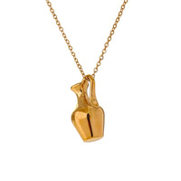 Solid Metal Vase Kettle Charm Pendant Necklace