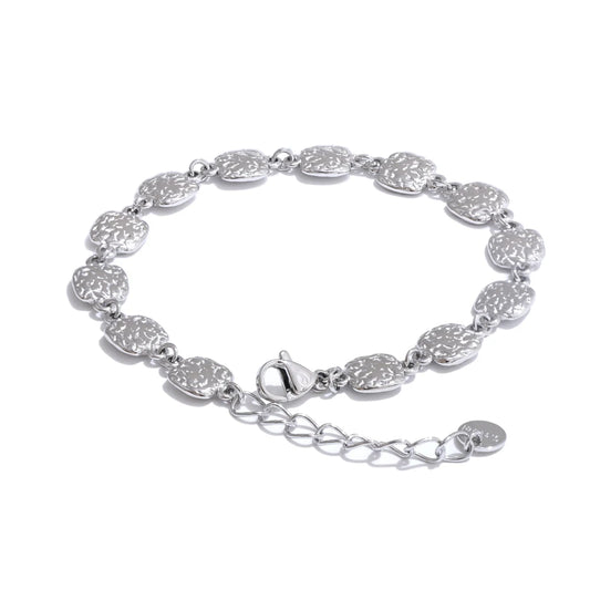 Square chain rust proof charm wrist bracelet - product image