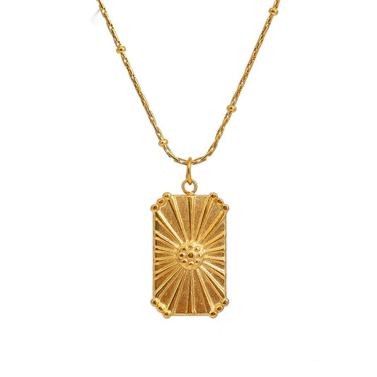 Square pendant collar necklace women - product image
