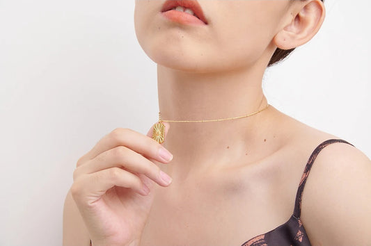 Square pendant collar necklace women - product image