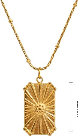Square pendant collar necklace women - product image