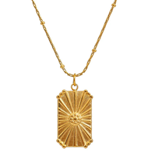 Square pendant collar necklace women - product image