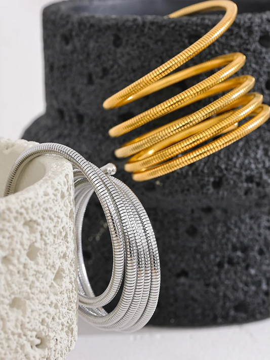 Stackable multi-layer wrap elastic arm bangle bracelet - product image