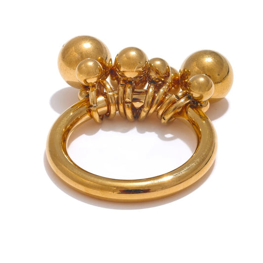 Stacked beads handmade abstract ring women - product image