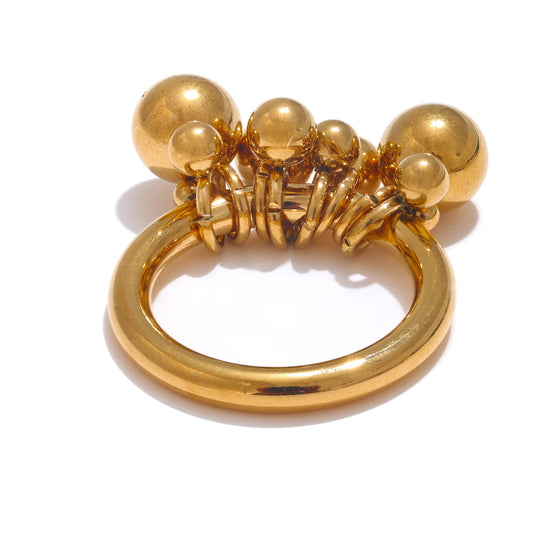 Stacked beads handmade abstract ring women - product image