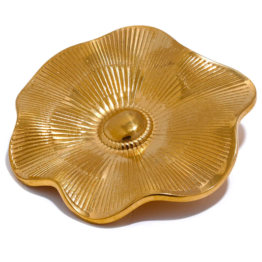 Stainless steel metal flower brooches - product image