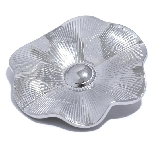 Stainless steel metal flower brooches - product image