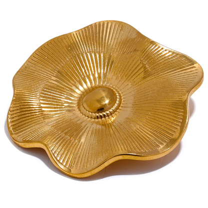 Stainless steel metal flower brooches - product image