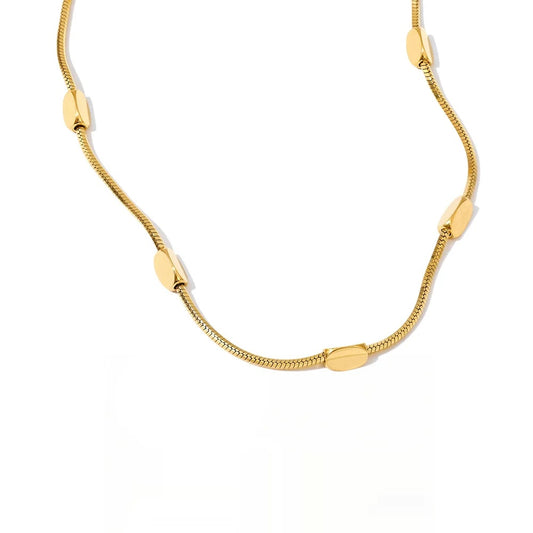 Stainless steel snake chain collar necklace - product image