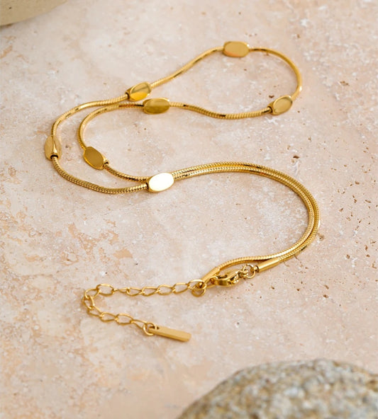 Stainless steel snake chain collar necklace - product image