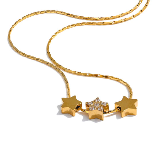 Star double side pendant trendy necklace - product image