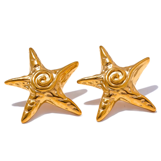 Star shaped stud earrings - product image