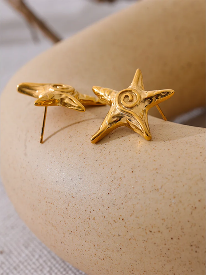 Star shaped stud earrings - product image