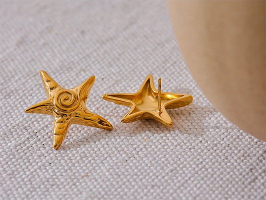 Star shaped stud earrings - product image