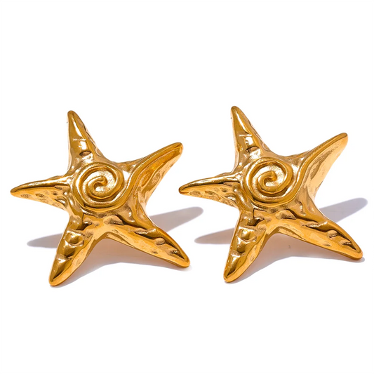 Star shaped stud earrings - product image